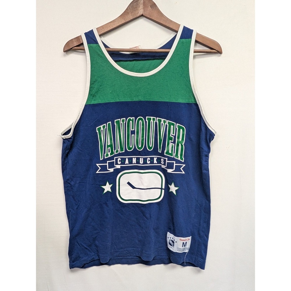 Vancouver Canucks Retro Alternate Hockey‎ Tank Top Size M Mitchell And Ness